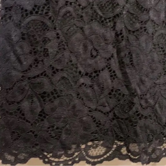 Sam Edelman Size 16 Black Lace Crochet Mini Dress, Crystal Waist design NWT - Picture 2 of 11